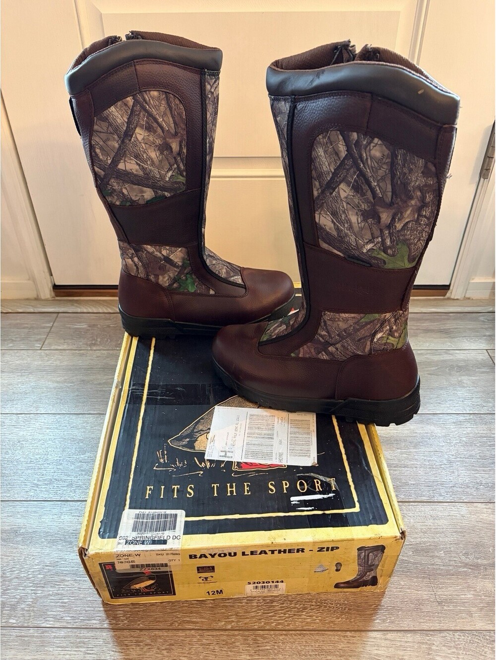 Redhead Bayou Waterproof Side Zip Snake Boots Camo Hunting Bass Pro Mens Sz 12M